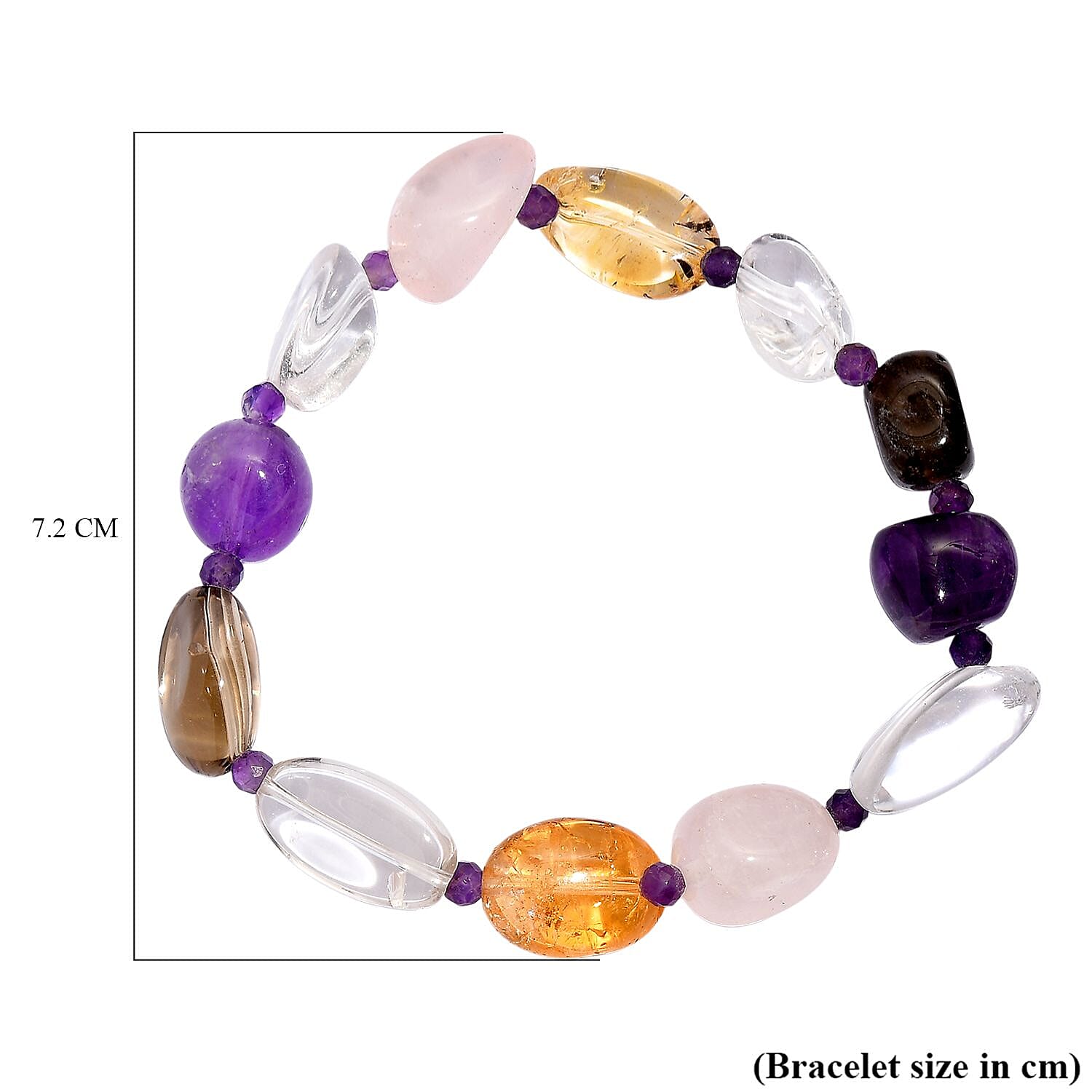 Multi Gemstones Bracelet (Stretchable) 130.00 Ct. 8320423 5