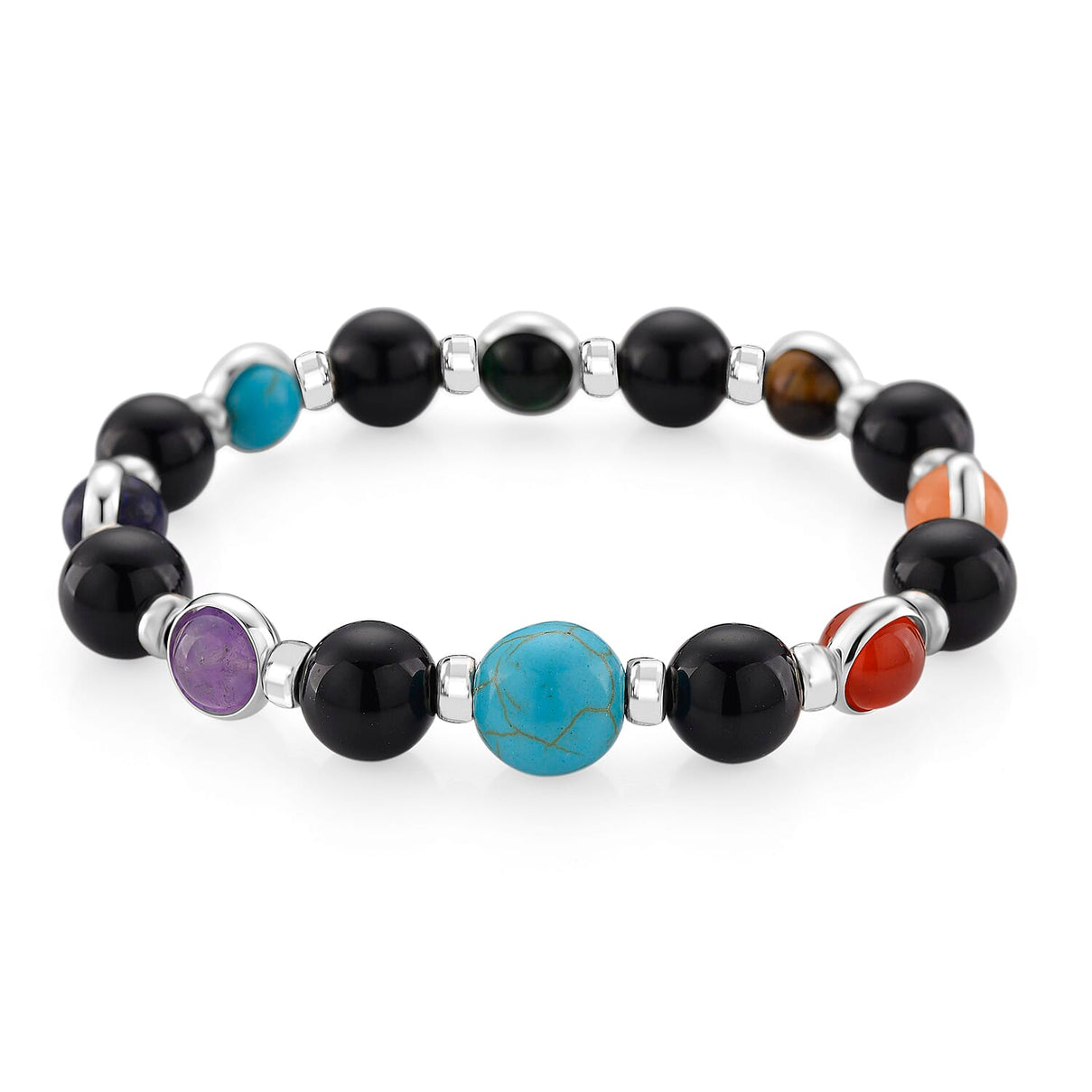 Tucson Find - Multi Gemstones Bracelet (Size - 7 Strachable) 100.00 Ct. 8179209 0