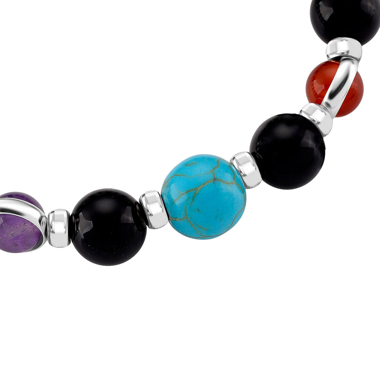 Tucson Find - Multi Gemstones Bracelet (Size - 7 Strachable) 100.00 Ct. 8179209 3