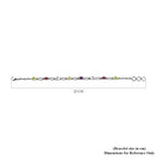 Multi Gemstones Bracelet (Size 8.5 with Extender)