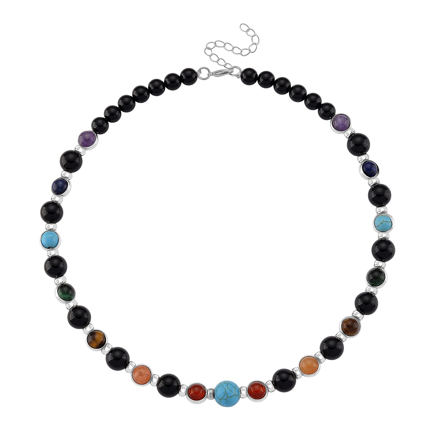 Tucson Find- Multi Gemstones Necklace (Size - 18 - 2) 213.00 Ct. 8179223 3