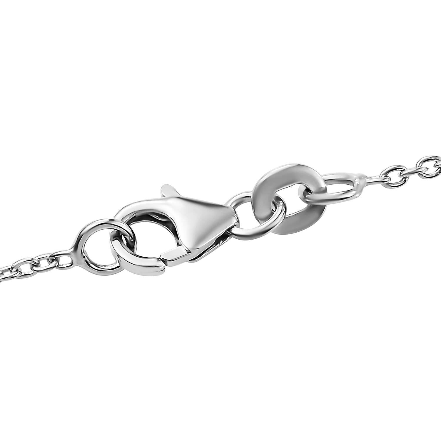Multi Gemstones Station Necklace (Size - 18) in Rhodium Overlay Sterling Silver 12.0 Ct. 7955927 3