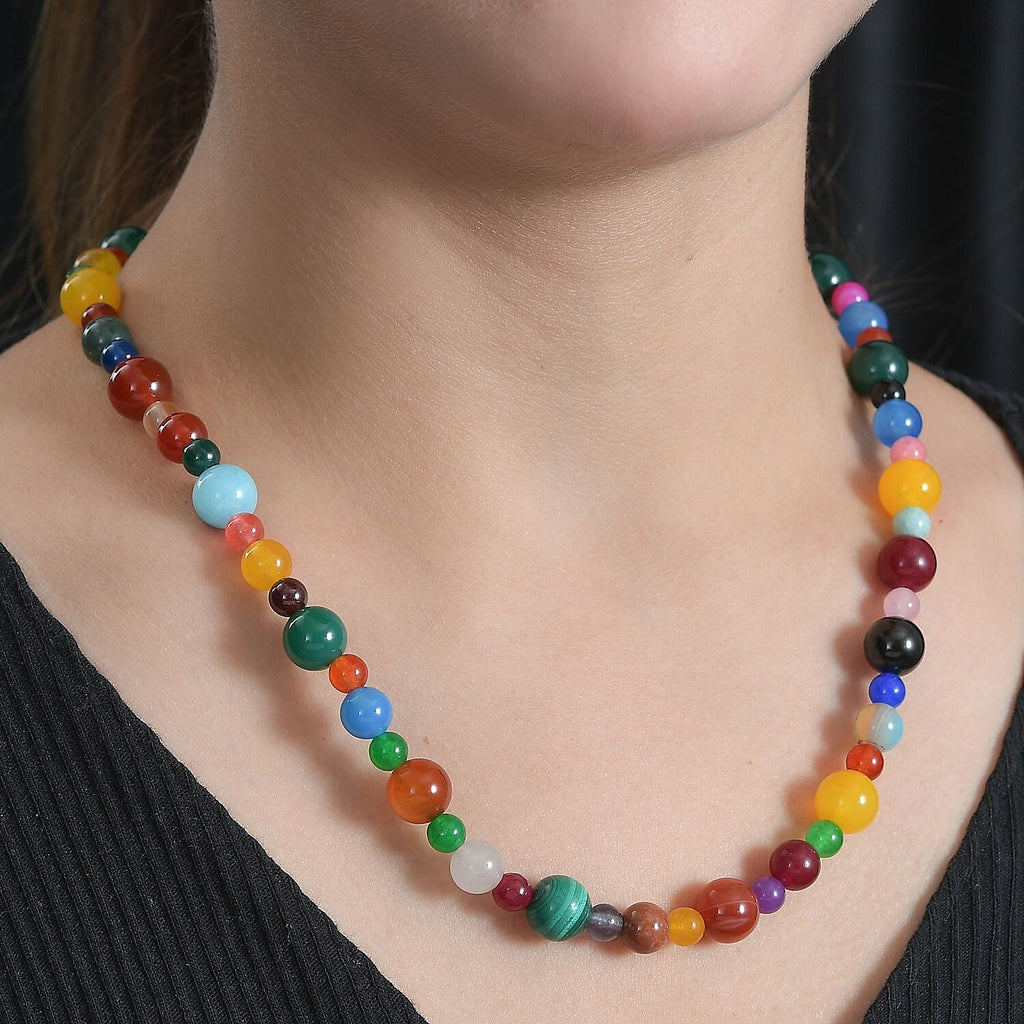 Designer Closeout - Multi Gemstones Necklace (Size - 36) 467.00 Ct.