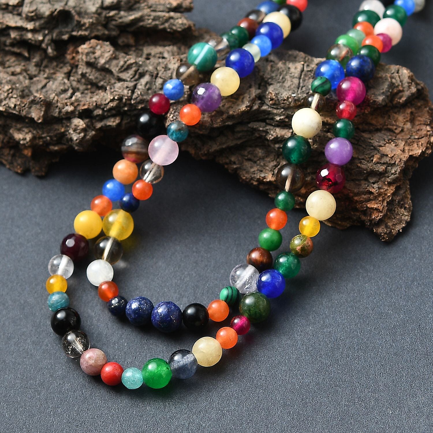 Multi Gemstones Necklace (Size 50) 300.00 Ct. 8320432 3