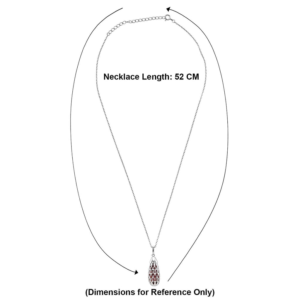 Multi Gemstones Pendant with Chain (Size 16-2 Ext) with Spring Ring Clasp in Rhodium Overlay Sterling Silver 5.00 Ct.
