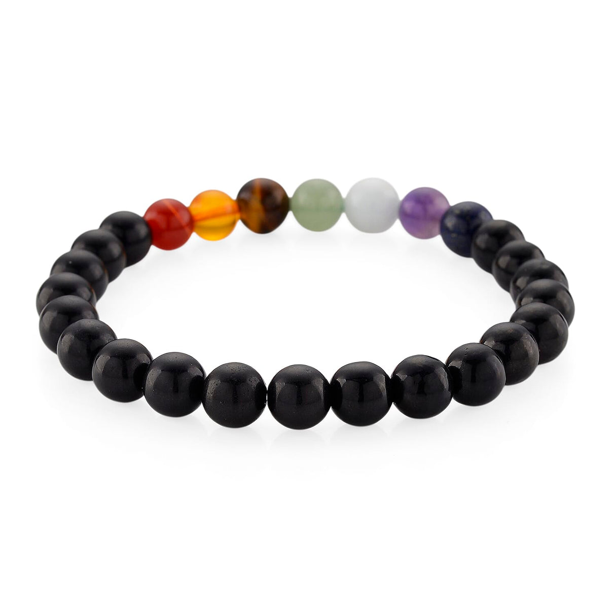 Shungite Seven Chakras Stretchable Bracelet 8198702 3