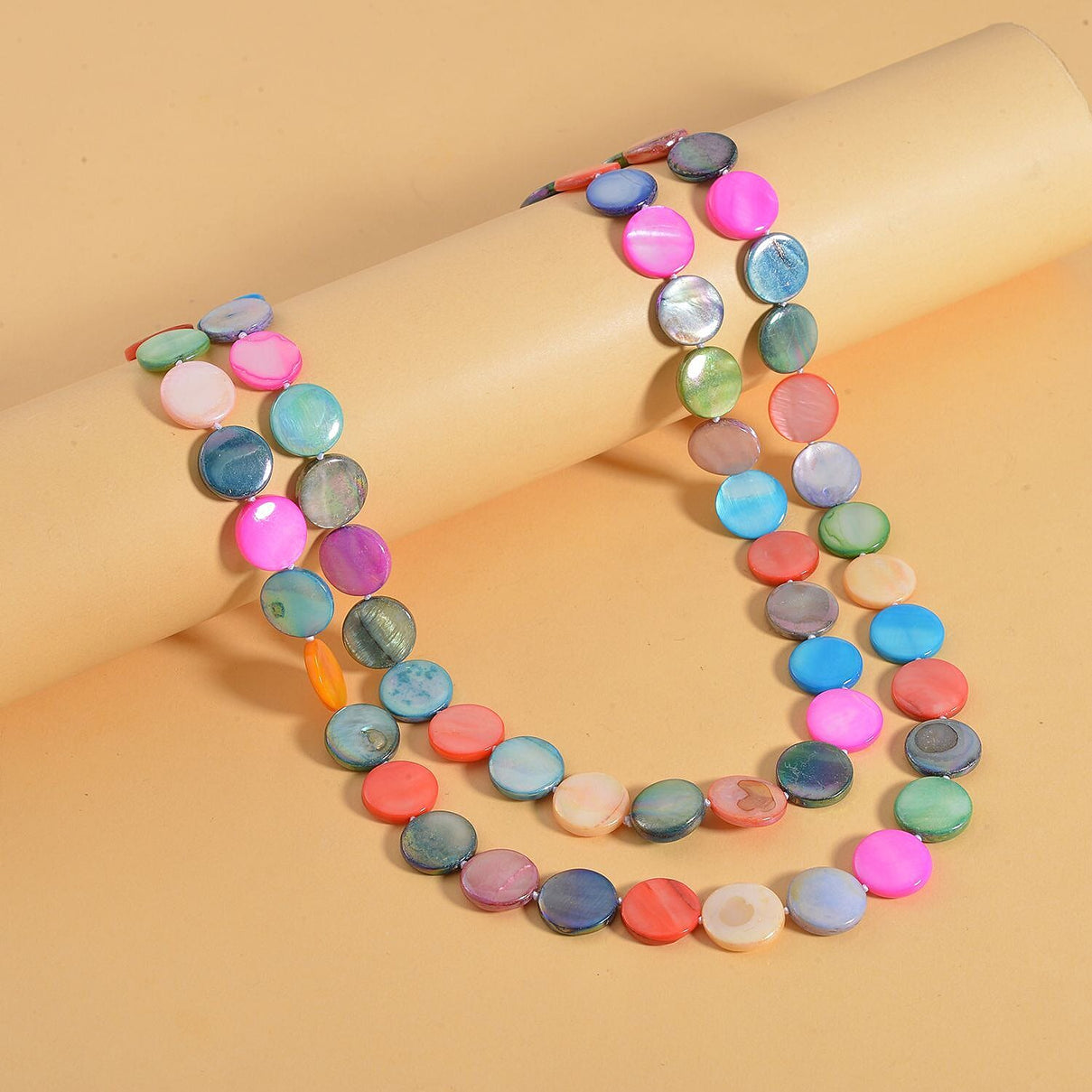 Multi Shell Pearl Coin Necklace (Size - 46) 400.00 Ct. 7785392 2