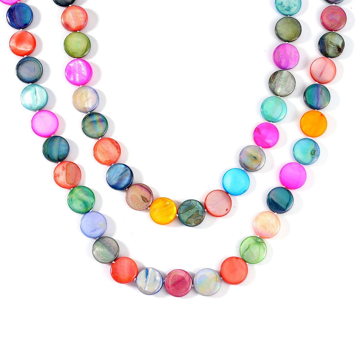 Multi Shell Pearl Coin Necklace (Size - 46) 400.00 Ct. 7785392 3