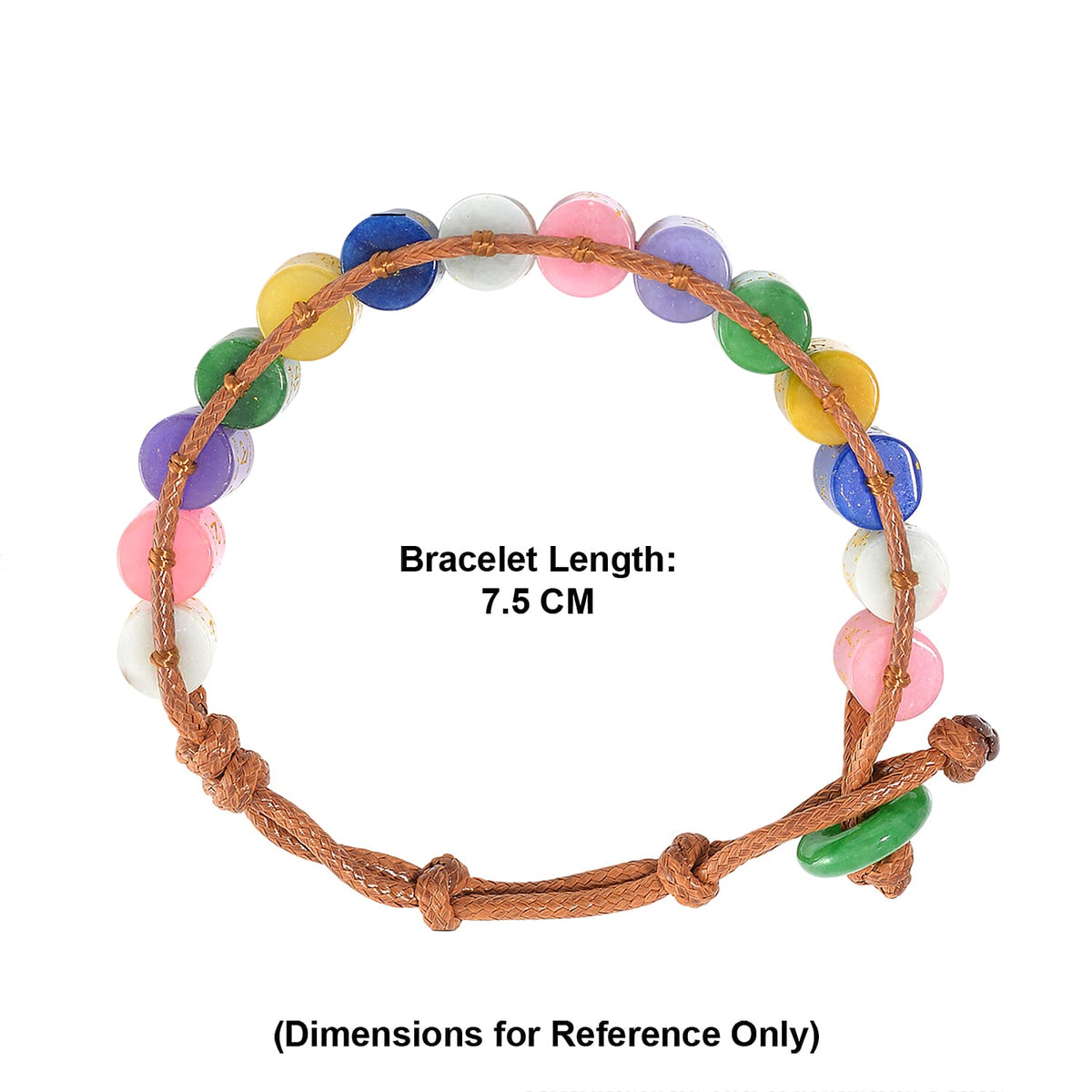 FIRST TIME EVER - Multi Jadeite Barrel Adjustable Feng Shui Bracelet (Size 6-9) 215.00 Ct. V32528261 6