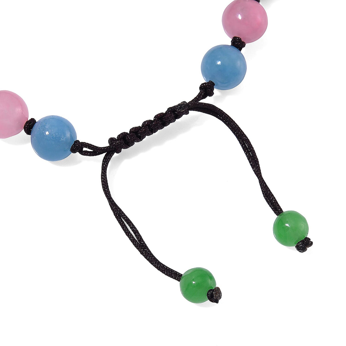 Green and Multi Colour Jade Stone Bracelet (Size 6.5 - 9 Adjustable) 105.00 Ct. 8193574 7