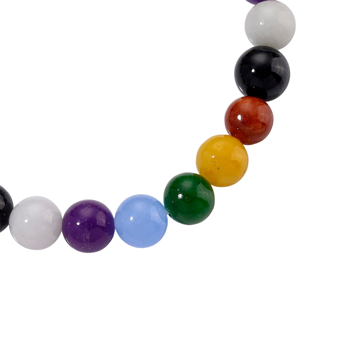 Multi Jade Stone Bracelet (Size - 7 Stretchable) 112.00 Ct. 8191162 3