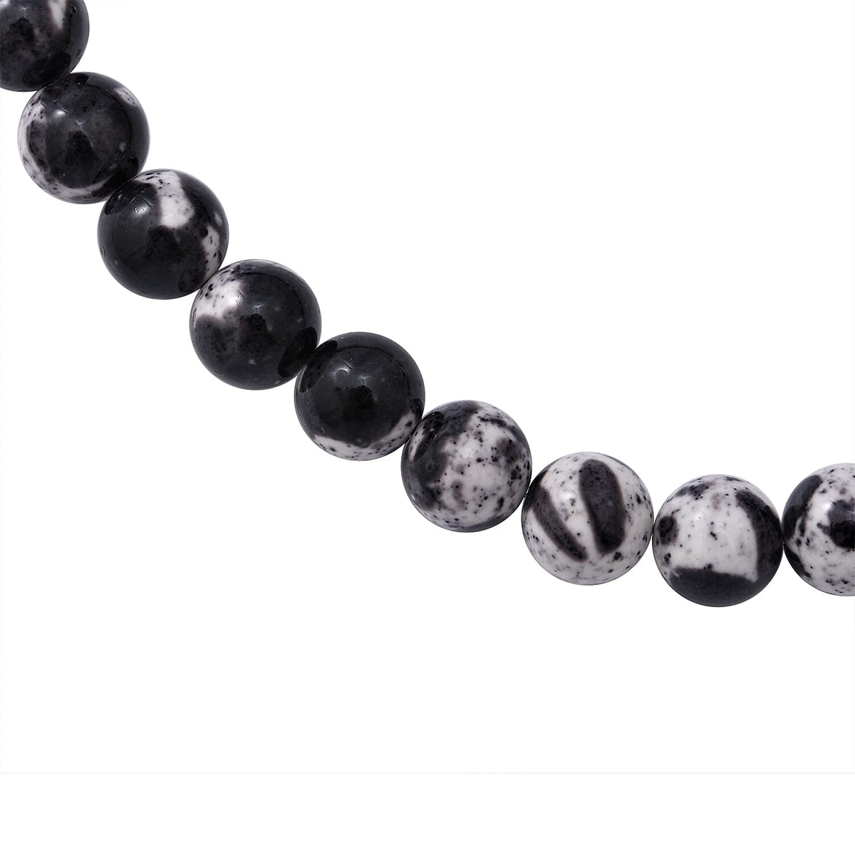 Multi Jasper Beads Necklace (Size - 20) in Rhodium Overlay Sterling Silver 300.00 Ct. 8962217 3