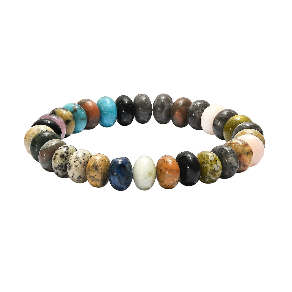Aurora Collection - Multi Jasper Bracelet (Size 7.5 Strachable) 150.00 Ct. 8255907 0