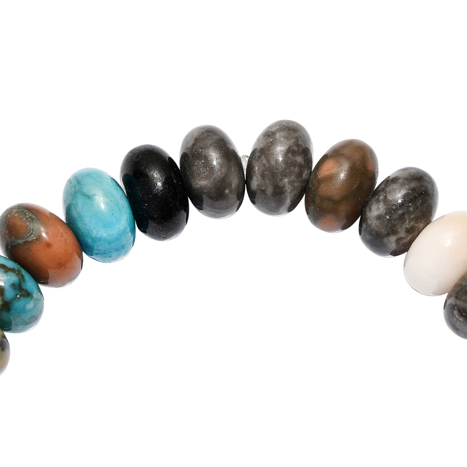 Aurora Collection - Multi Jasper Bracelet (Size 7.5 Strachable) 150.00 Ct. 8255907 4