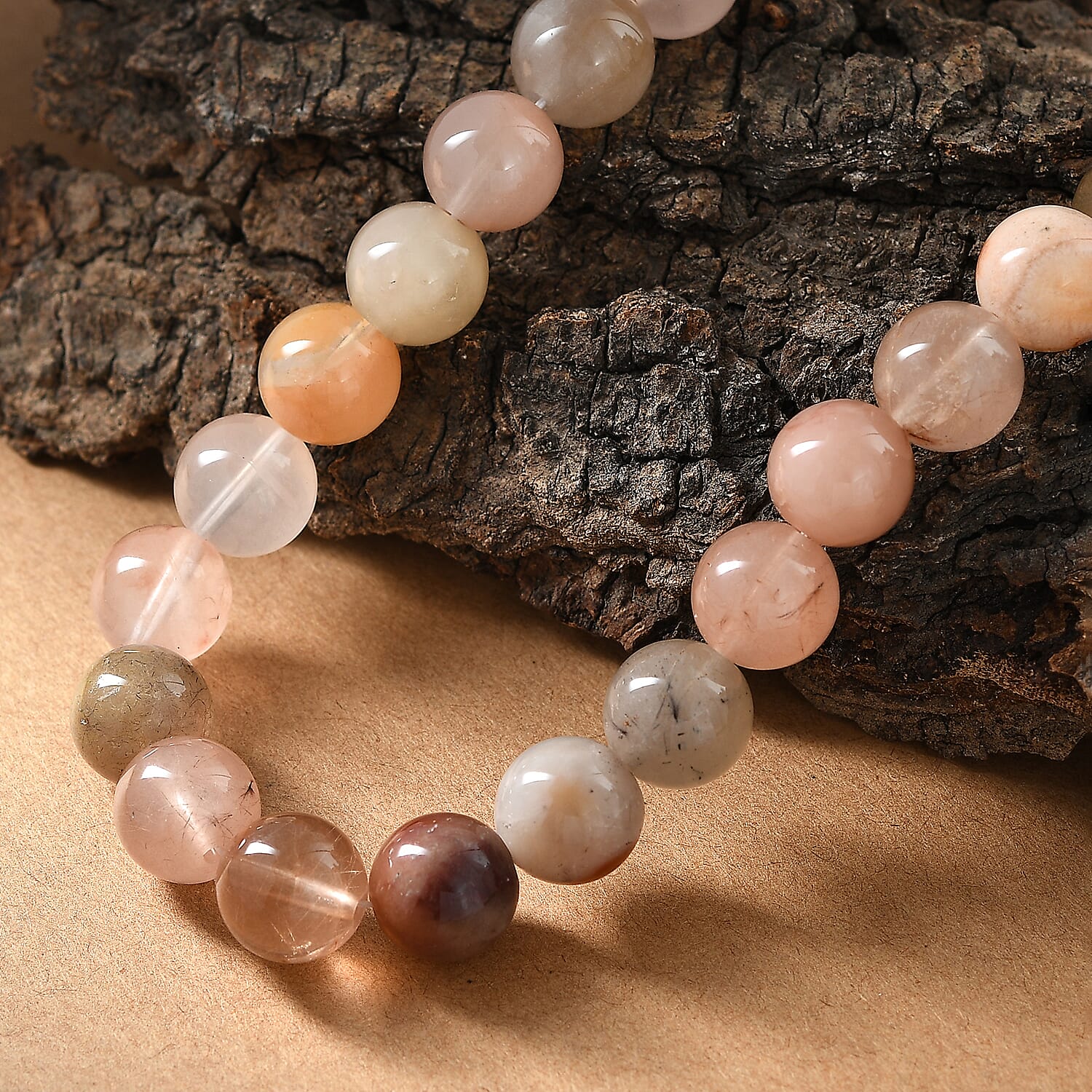 Multi Moonstone Necklace (Size - 18) in Platinum Overlay 450.00 Ct. 8181889 2