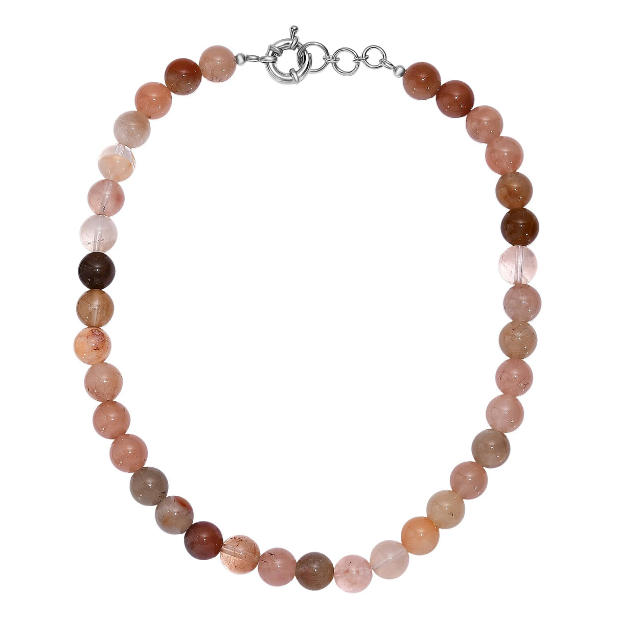 Multi Moonstone Necklace (Size - 18) in Platinum Overlay 450.00 Ct. 8181889 4