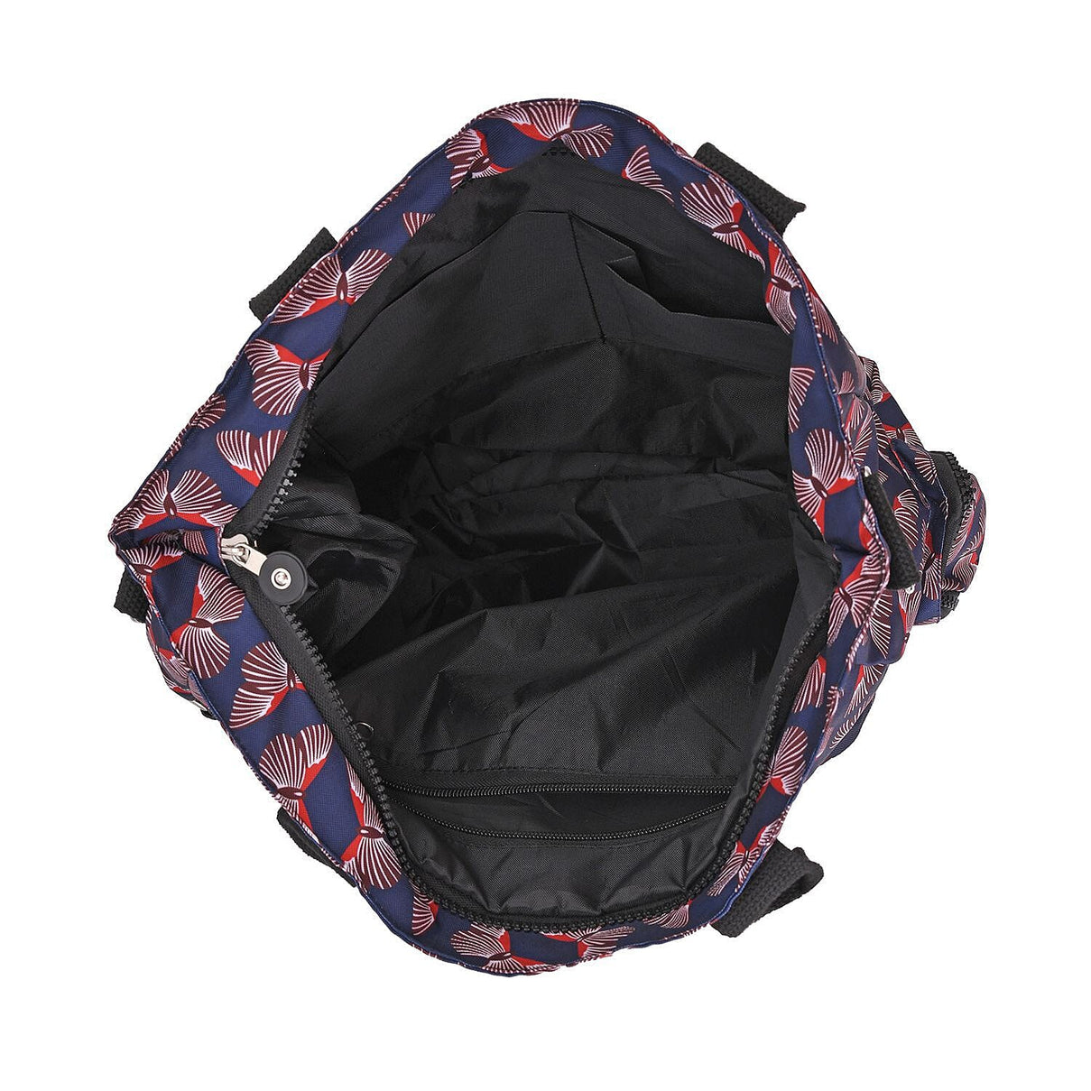 Multi Pocket Butterfly Pattern Tote Bag - Black 7212946 4