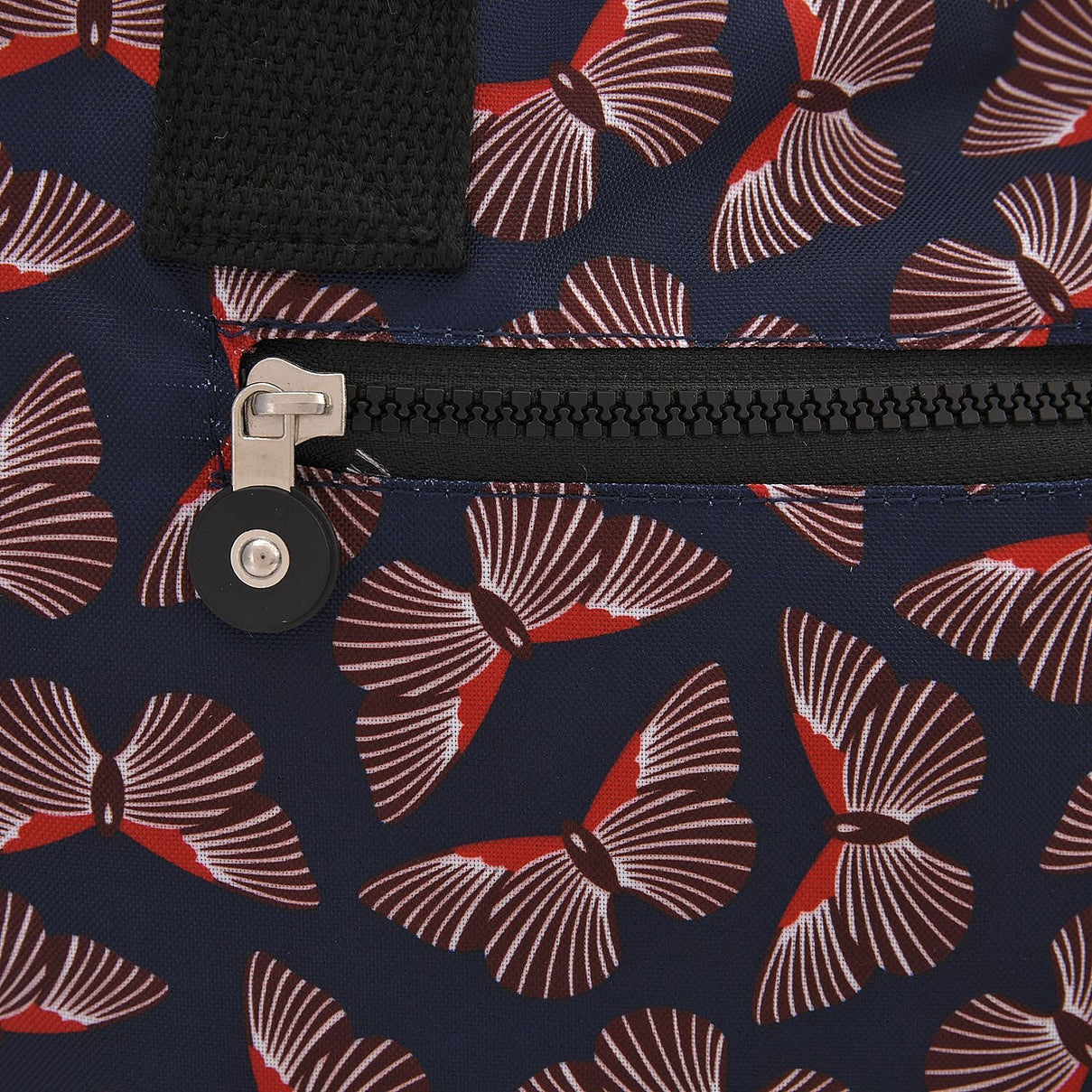 Multi Pocket Butterfly Pattern Tote Bag - Black 7212946 12