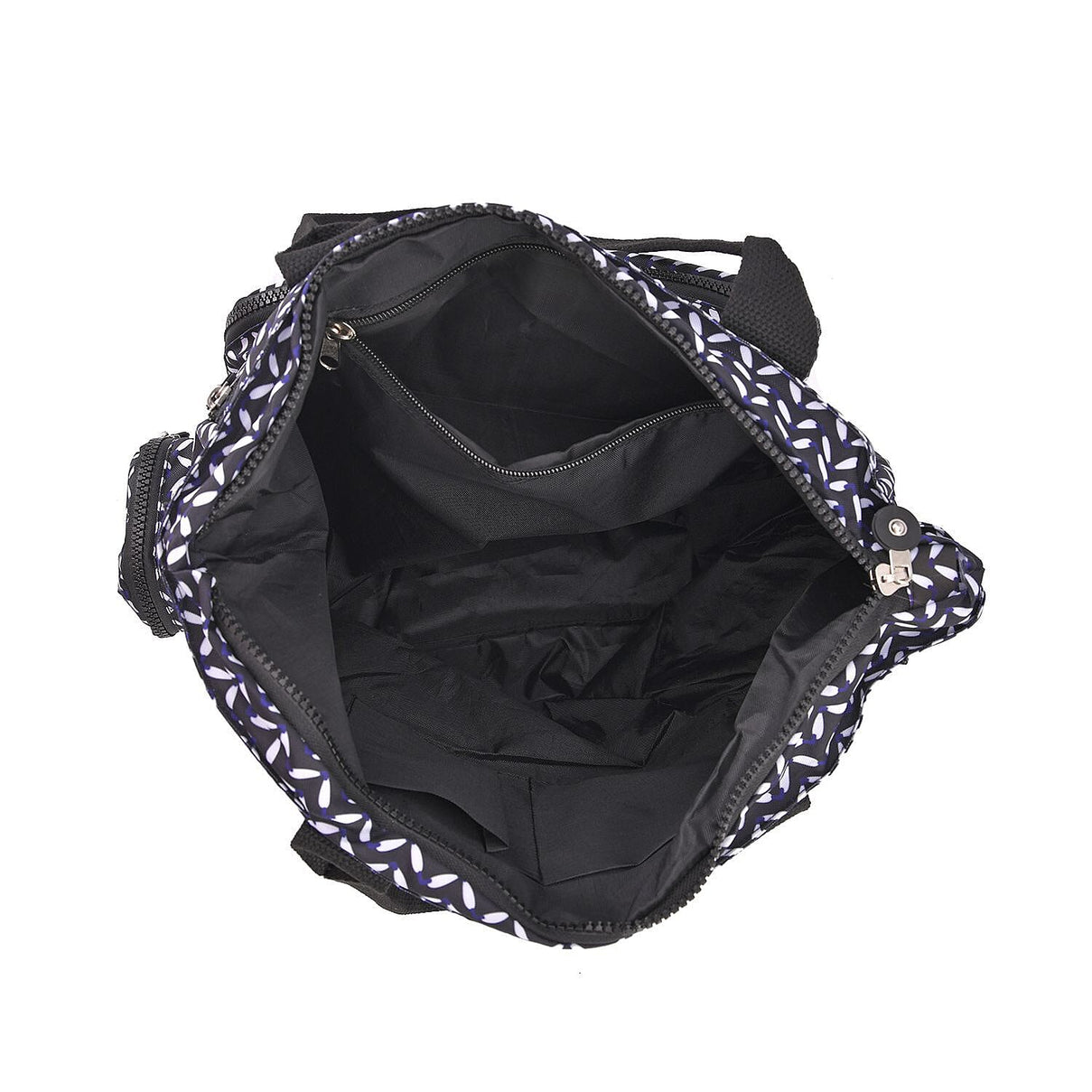 Multi Pocket Leaf Pattern Tote Bag - Navy 7212939 12