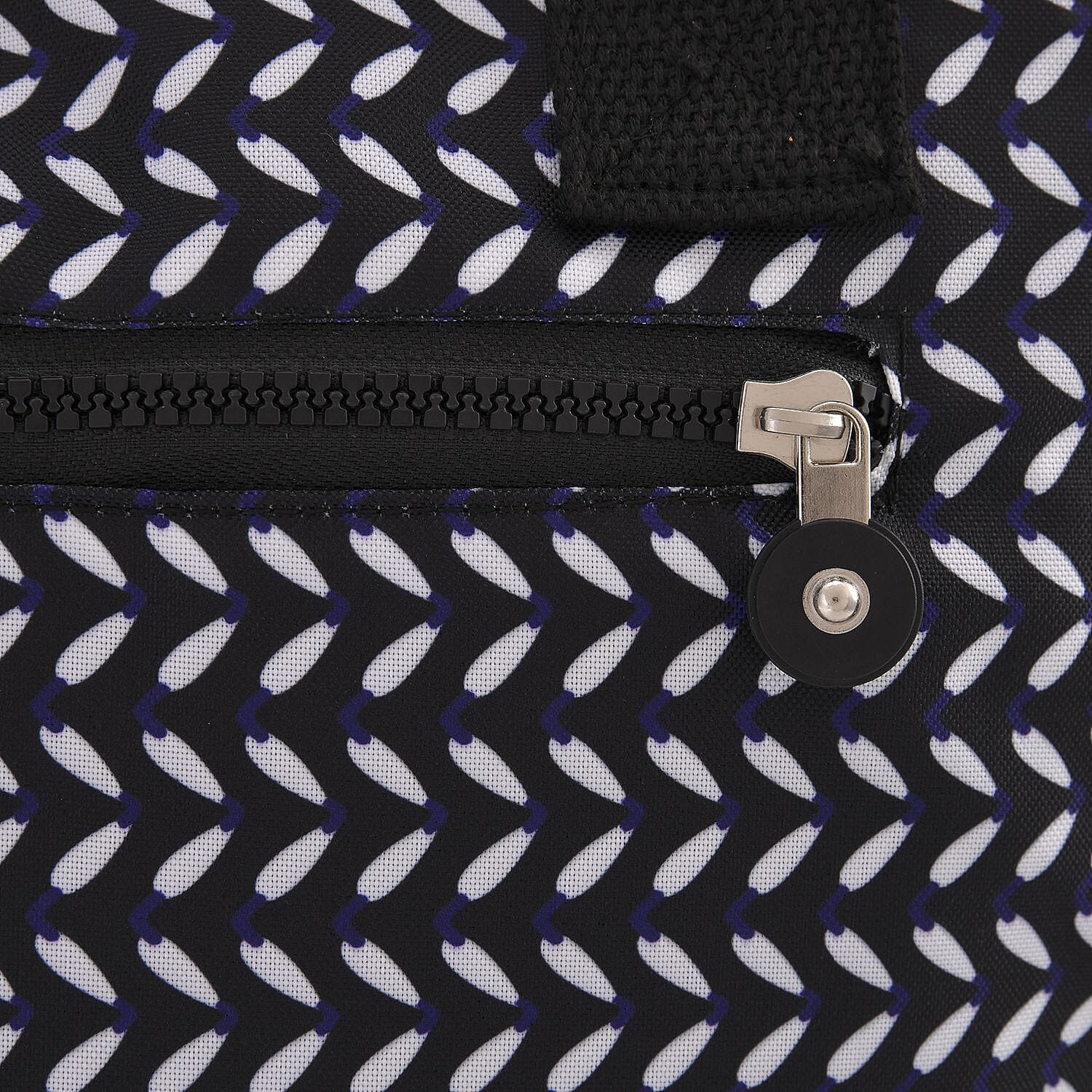 Multi Pocket Leaf Pattern Tote Bag - Navy 7212939 13