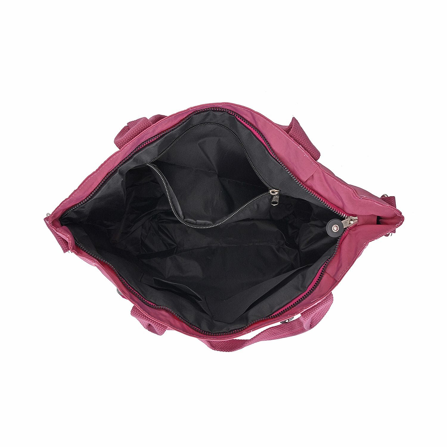 Multi-Pocket Satchel Bag with Detachable Shoulder Strap - Purple 3682040 5