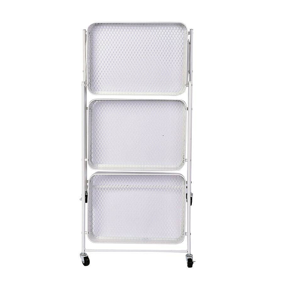 Multi Purpose 3 Layer Storage Shelf- White 6022734 1