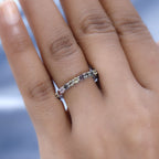 Multi Sapphire Band Ring in Platinum Overlay Sterling Silver 2.22 Ct.