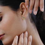 Multi Sapphire Bubble Earrings in Vermeil YG Plated Sterling Silver 2.48 Ct.
