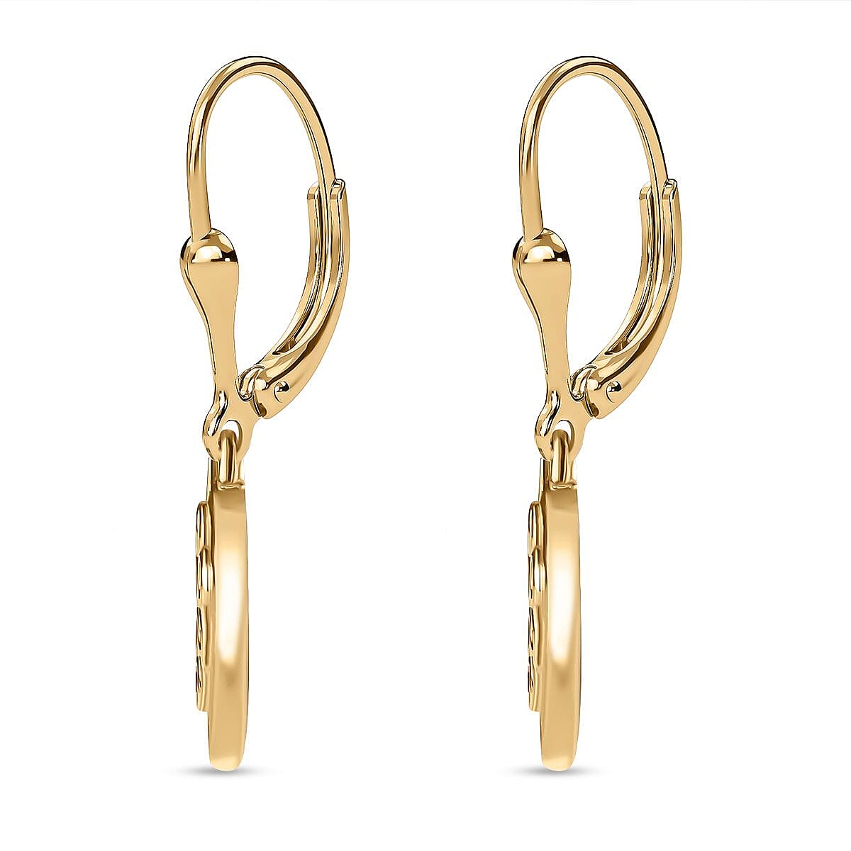 Multi Sapphire Lever Back Heart Earrings in 18K Vermeil Yellow Gold Plated Sterling Silver 7364844 3