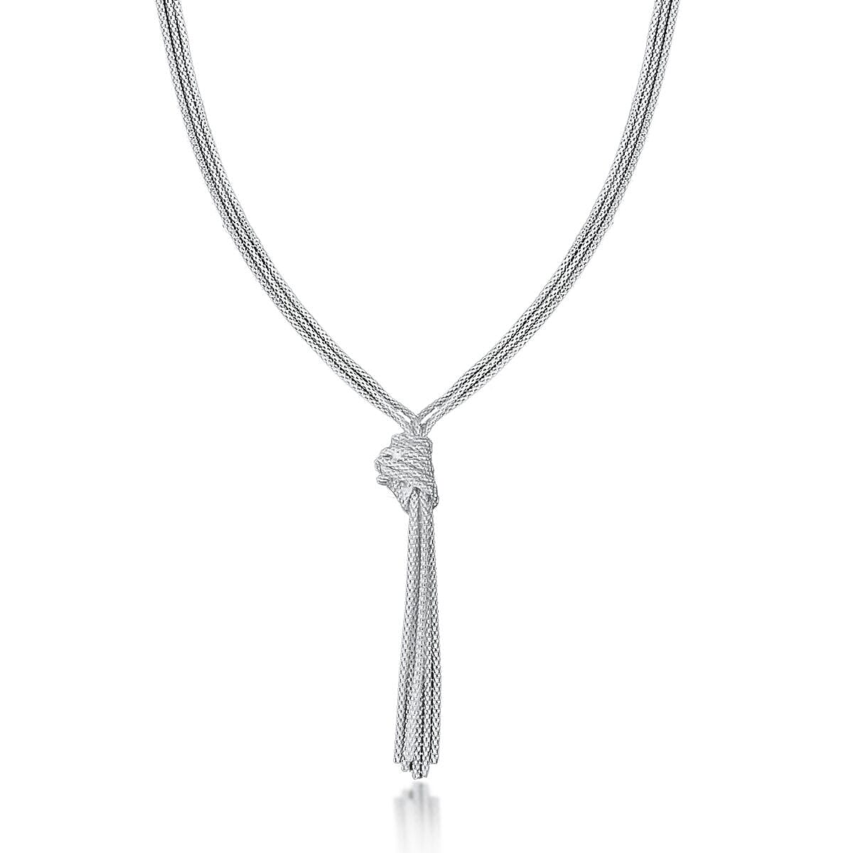 Sterling Silver Knot Popcorn Chain Necklace 18 Inch 7316427 0