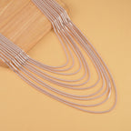 Multi Strand Necklace (Size - 18.5-5.5) in Rose Gold Tone