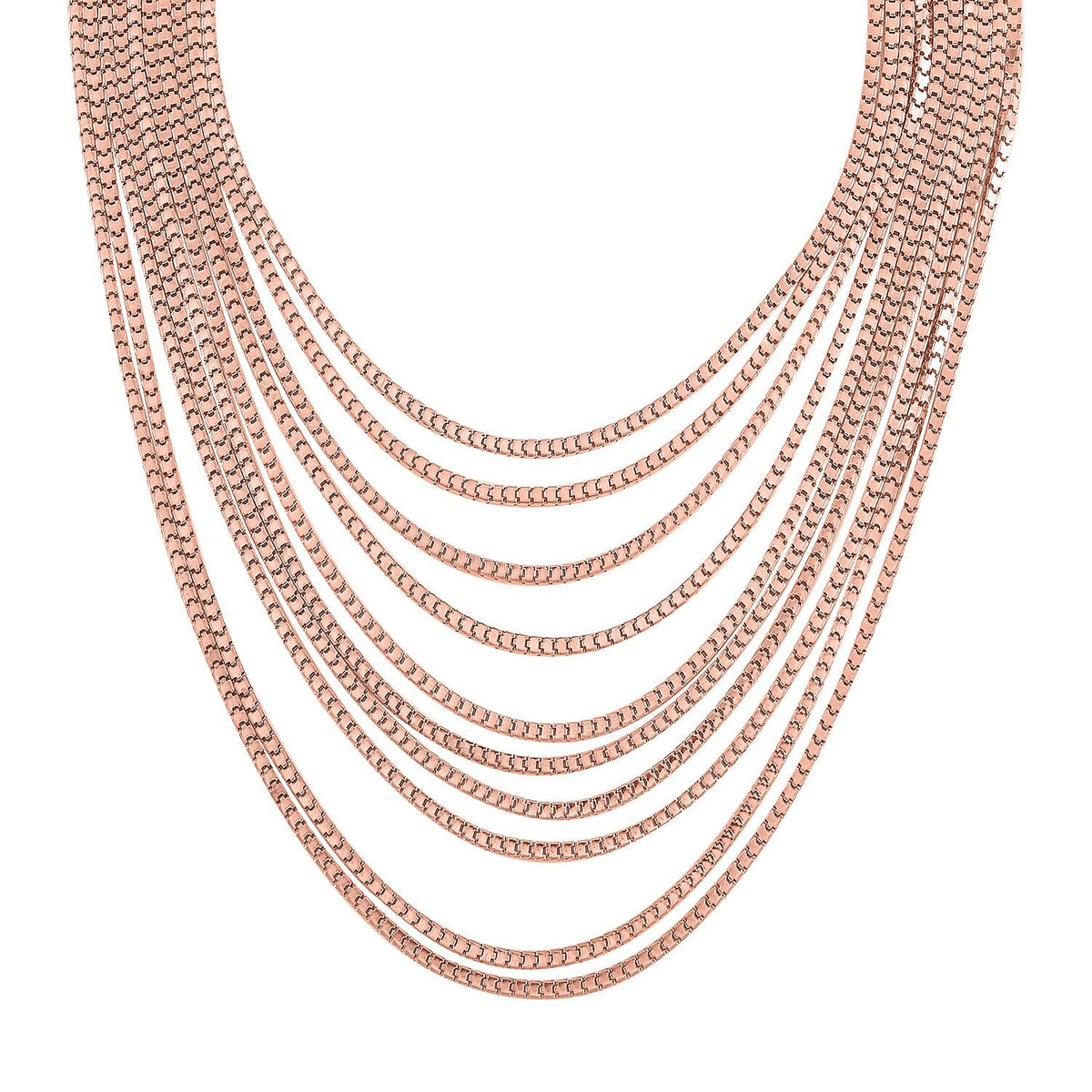 Multi Strand Necklace (Size - 18.5-5.5) in Rose Gold Tone 7618491 5