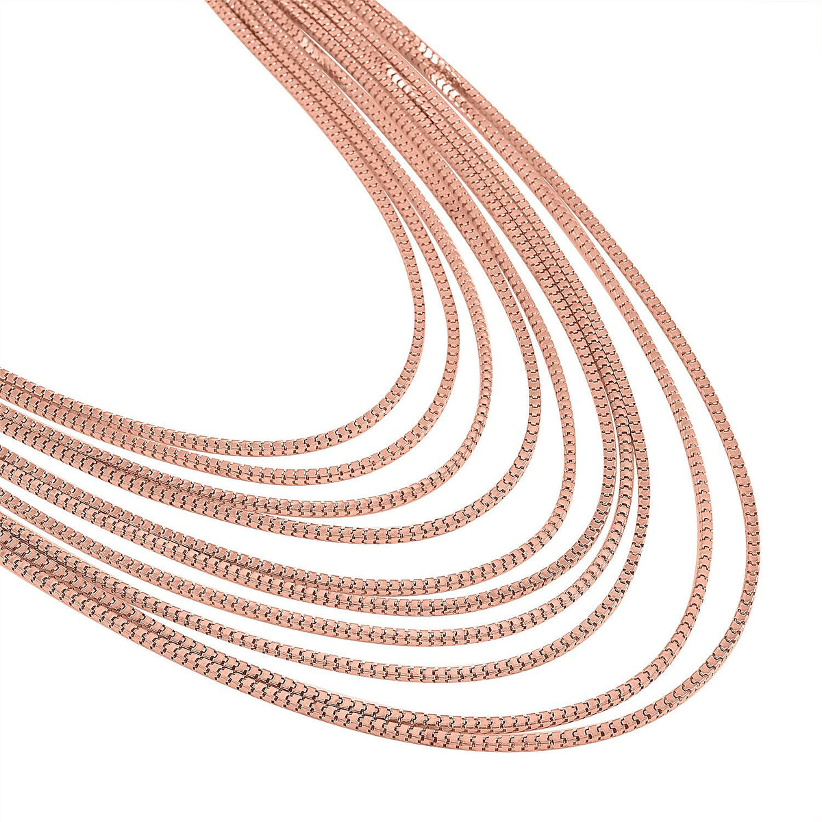 Multi Strand Necklace (Size - 18.5-5.5) in Rose Gold Tone 7618491 7