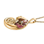 GP Italian Garden Collection - Multi-Tourmaline & Natural Zircon Pendant with Chain (Size 20) in 18K Vermeil YG Plated Sterling Silver 1.40 Ct, Silver Wt. 6.63 Gms