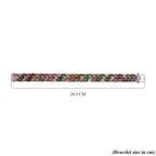 Multi-Tourmaline Bracelet (Size - 7) in Platinum Overlay Sterling Silver 35.17 Ct, Silver Wt. 23.67 Gms.
