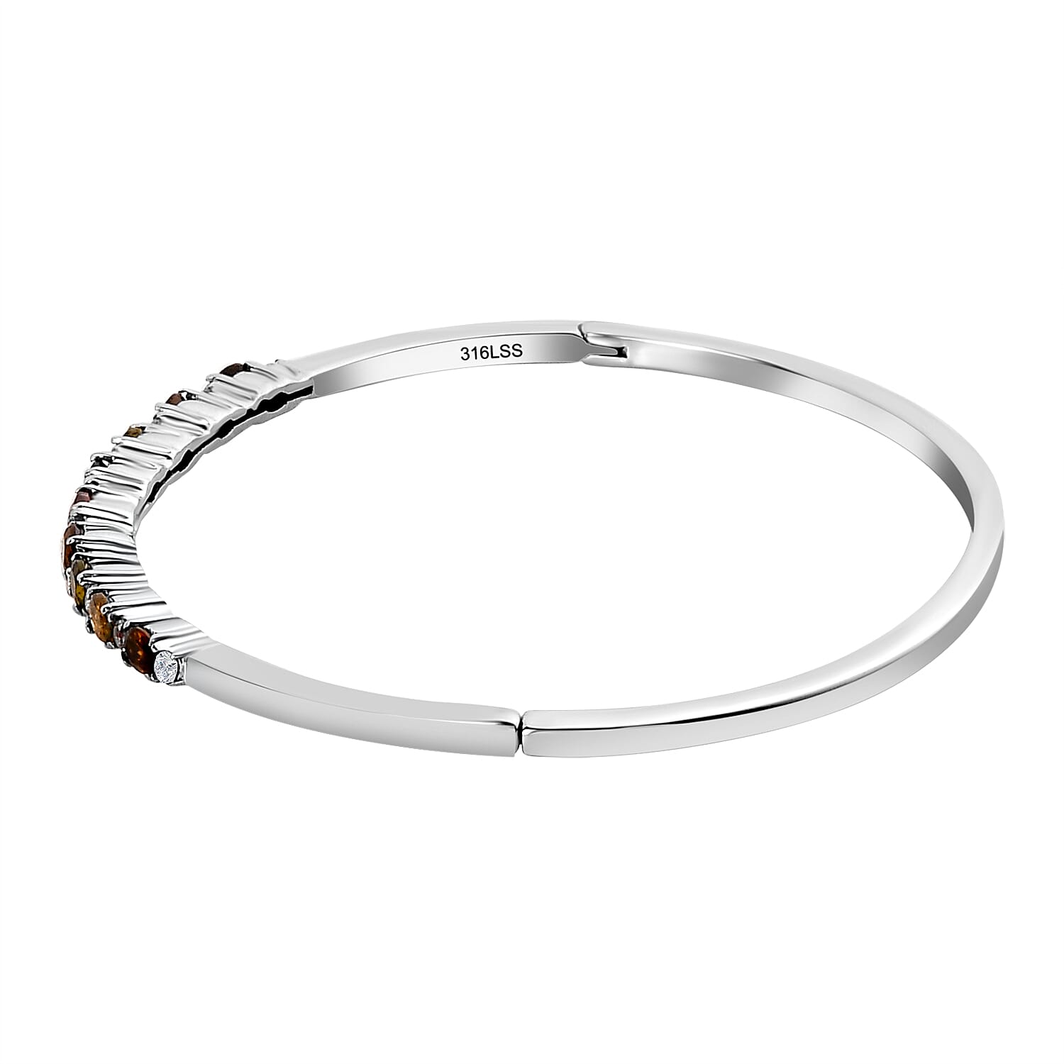 EverTrue Multi-Tourmaline &amp; Natural Zircon Bangle (Size - 7.5) 2.13 Ct. 7545109 4
