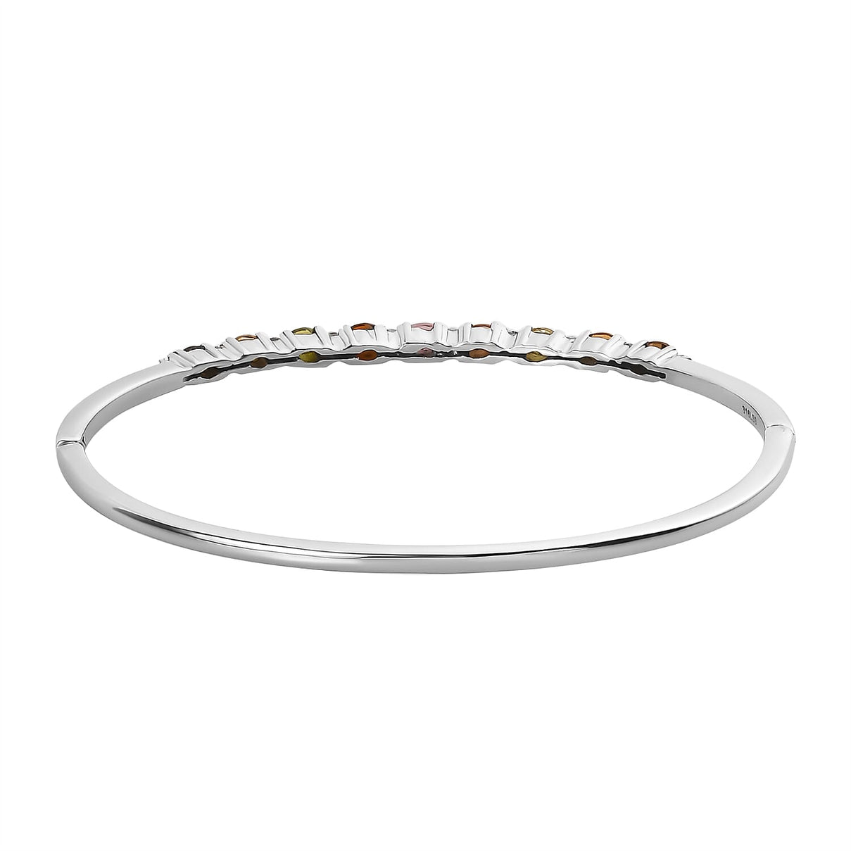 EverTrue Multi-Tourmaline &amp; Natural Zircon Bangle (Size - 7.5) 2.13 Ct. 7545109 5