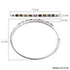 EverTrue Multi-Tourmaline & Natural Zircon Bangle (Size - 7.5) 2.13 Ct.