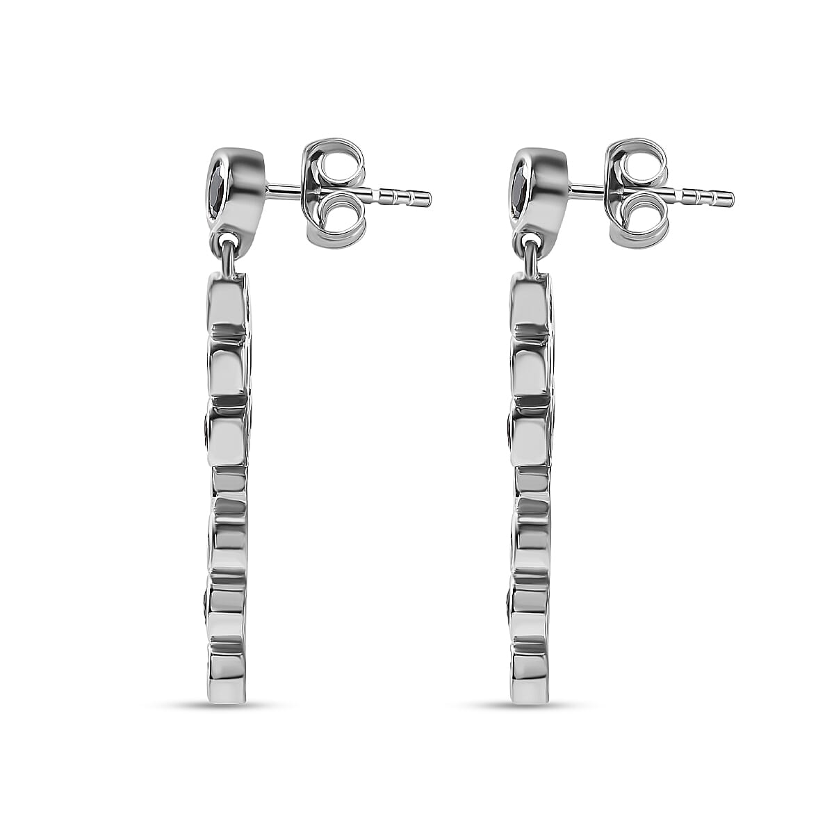 Multi-Tourmaline Bubble Drop Earrings in Platinum Overlay Sterling Silver 7647354 4