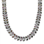 Multi-Tourmaline and Natural Zircon Necklace (Size - 20) in Platinum Overlay Sterling Silver 23.00 Ct, Silver Wt 50.60 Gms