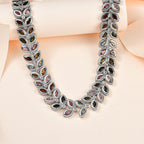 Multi-Tourmaline and Natural Zircon Necklace (Size - 20) in Platinum Overlay Sterling Silver 23.00 Ct, Silver Wt 50.60 Gms