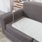 Luxury Sherpa Electric Heated Blanket Topper - Dual Controller, Quad Zone, 6 Temp Settings (190x140 cm)  - White