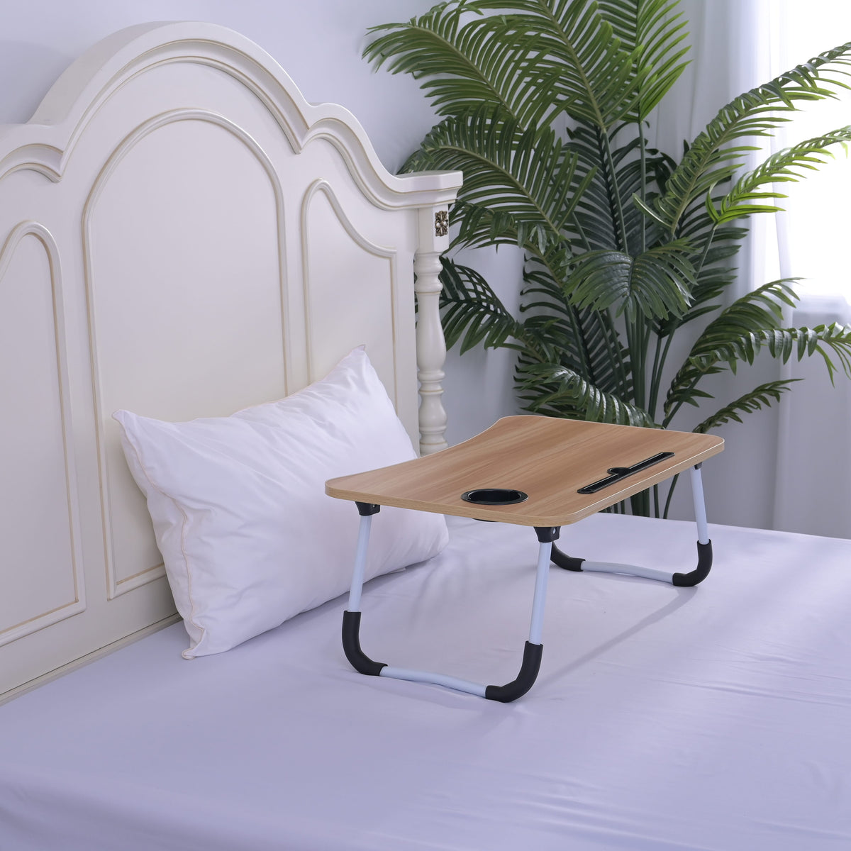 Multi-function Folding Table with a Cup Holder - Wooden 6639243 0