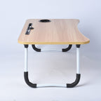 Multi-Function Folding Table with a Cup Holder Metal Legs (Size-60x40x27Cm)