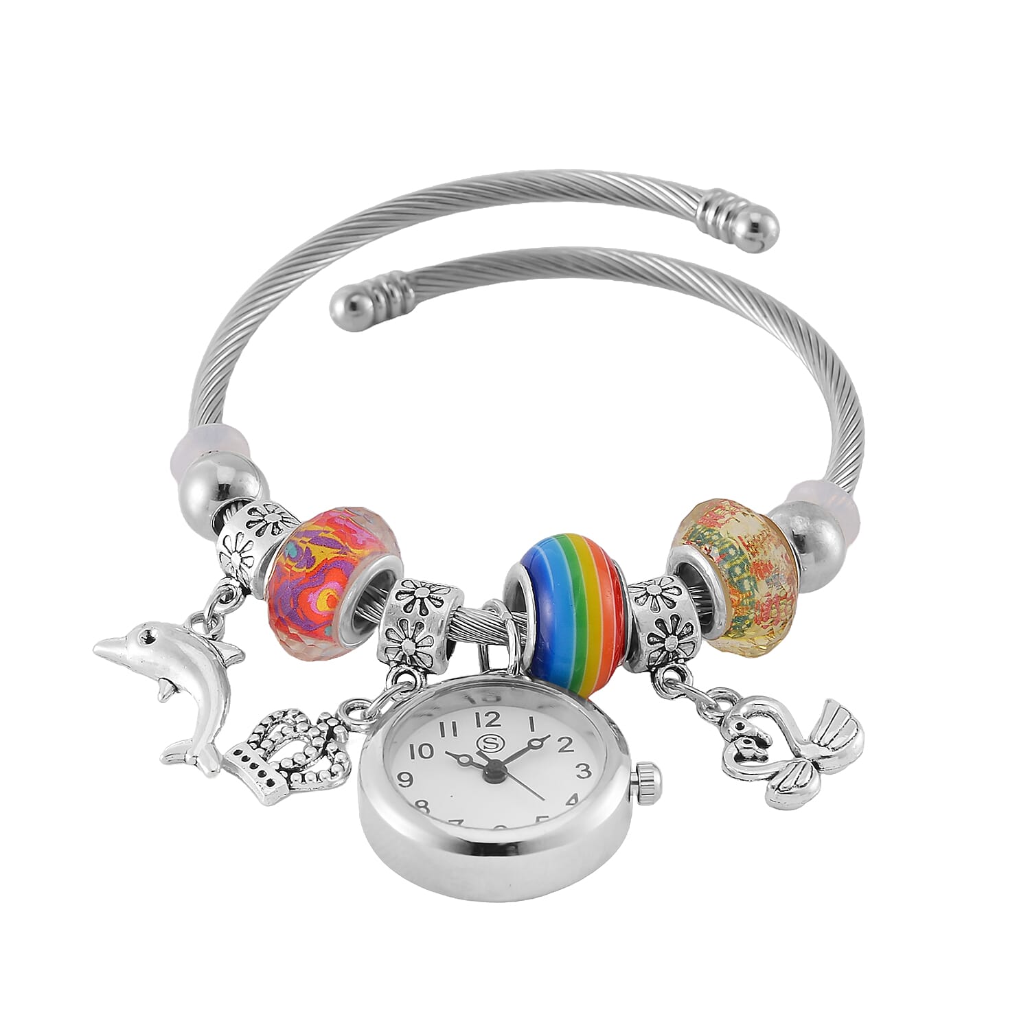 STRADA Japanese Movement Charm Bracelet Watch in Stainless Steel 7842784 3