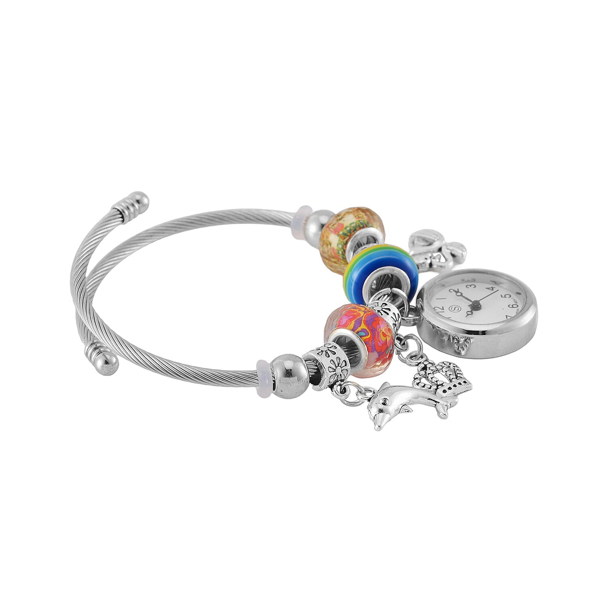 STRADA Japanese Movement Charm Bracelet Watch in Stainless Steel 7842784 4