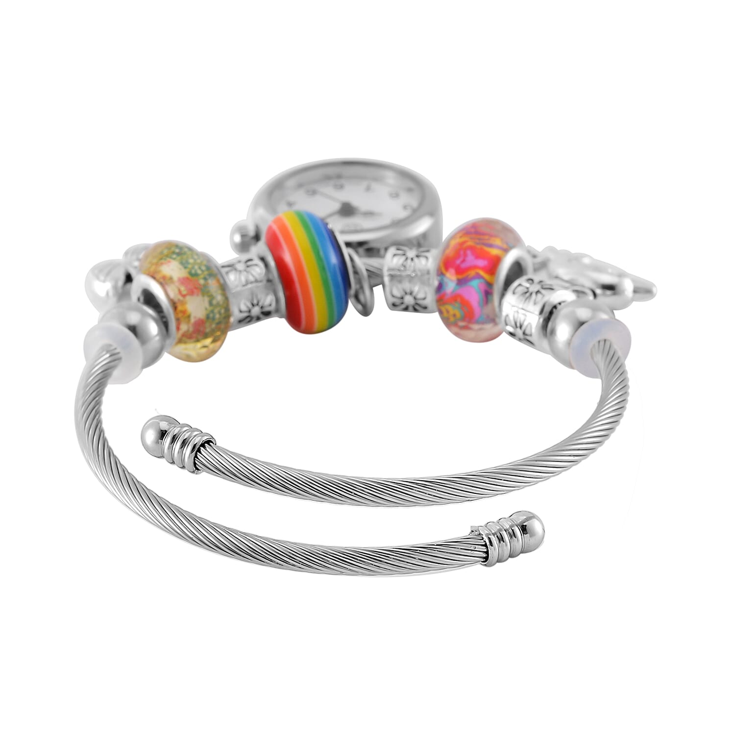 STRADA Japanese Movement Charm Bracelet Watch in Stainless Steel 7842784 5