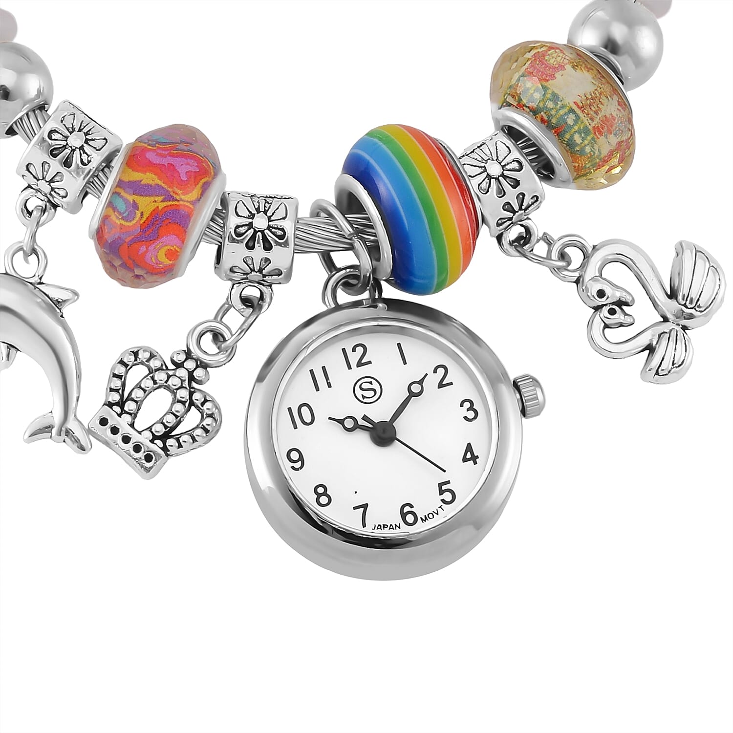 STRADA Japanese Movement Charm Bracelet Watch in Stainless Steel 7842784 6