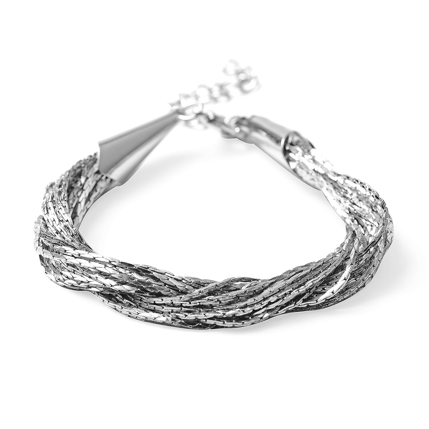Multi-layered Bracelet Size 7.5 in Silver Tone 6039321 0