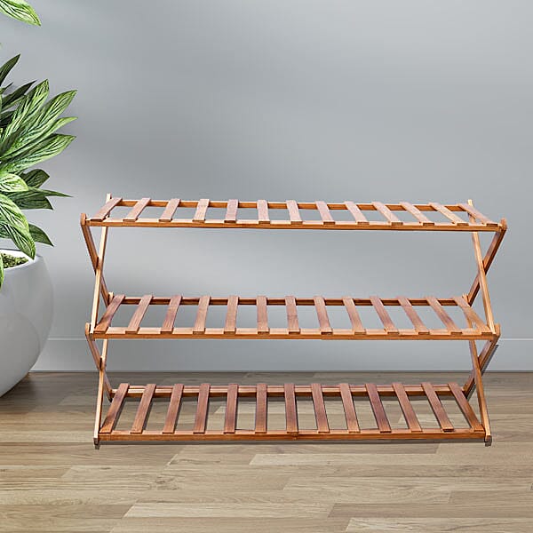 Multi tier Foldable Bamboo Shoes Rack 6253840 0